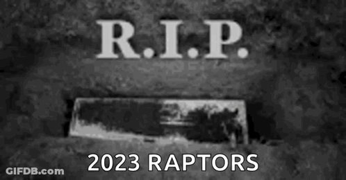 R.I.P. 2023 Raptors Coffin GIF