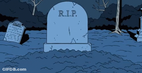 R.I.P. Gravestone In Graveyard GIF