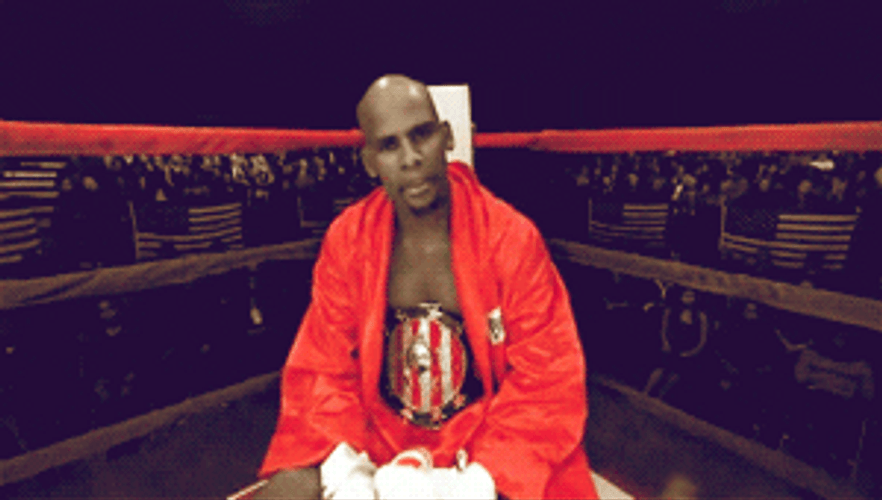 R Kelly Singing In Boxing Ring GIF