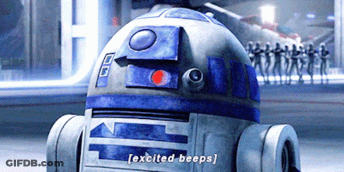 R2D2 Excited Beeping GIF