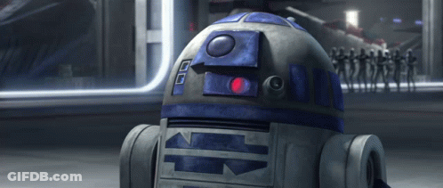 R2D2 Robot With Red Head Light GIF