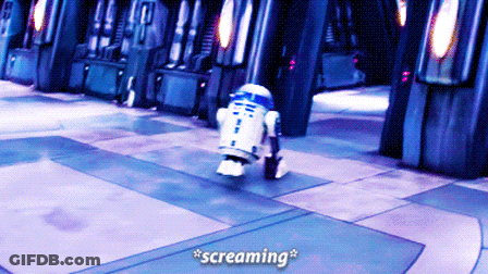 R2D2 Screaming Walking GIF