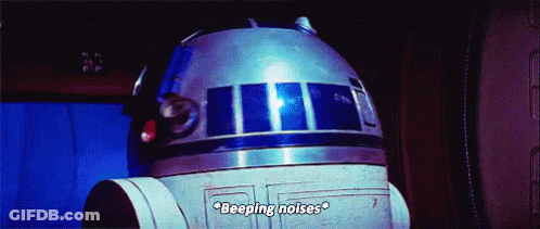 R2D2 Talking About Beeping Noises GIF