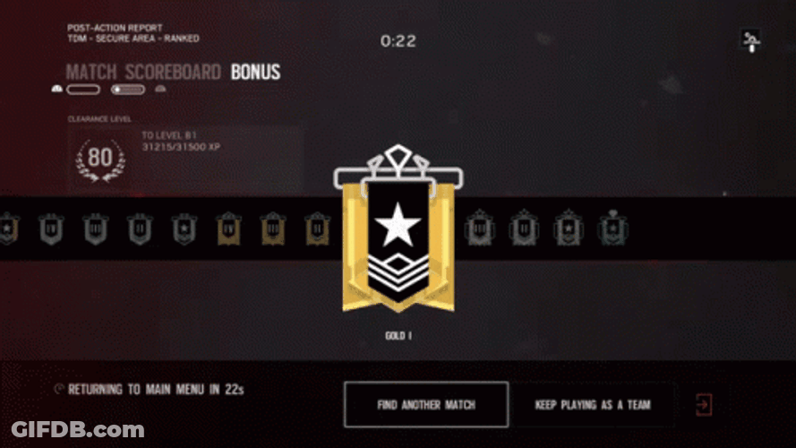 R6 Game Ranked Up GIF