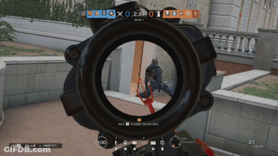 R6 Head Shot GIF