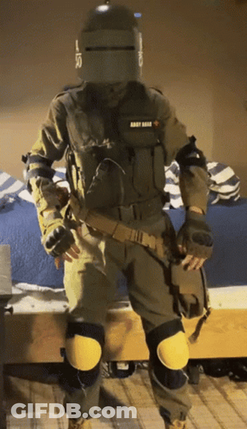 R6 Man Dancing In Full Suit GIF