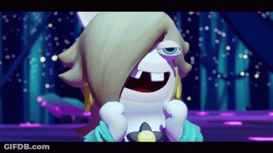 Rabbid Rosalina Funny Face GIF