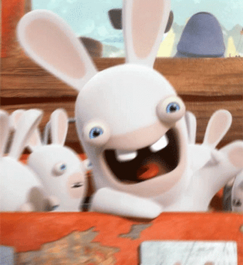 Rabbids Invasion Waving Hello GIF