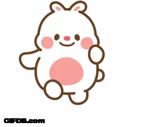 Rabbit Bunny Holding Red Heart GIF