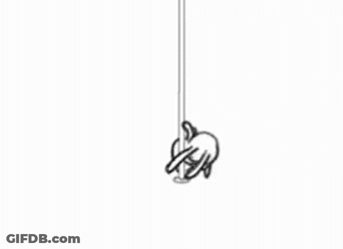 Rabbit Doodle Pole Dancing GIF