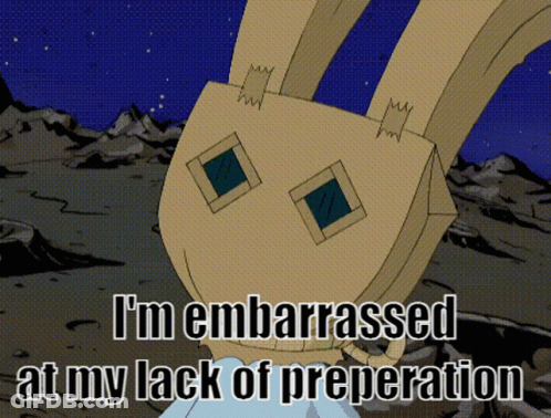 Rabbit Embarrassed At My Lack Of Preparation GIF