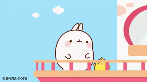 Rabbit Holding Yellow Chicken GIF