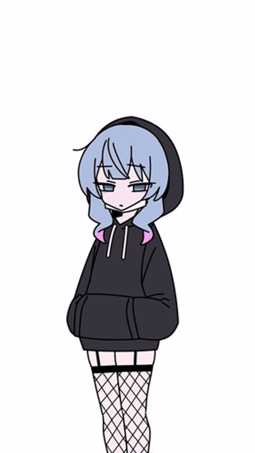 Rabbit Hole Hatsune Miko Wearing Hoodie GIF