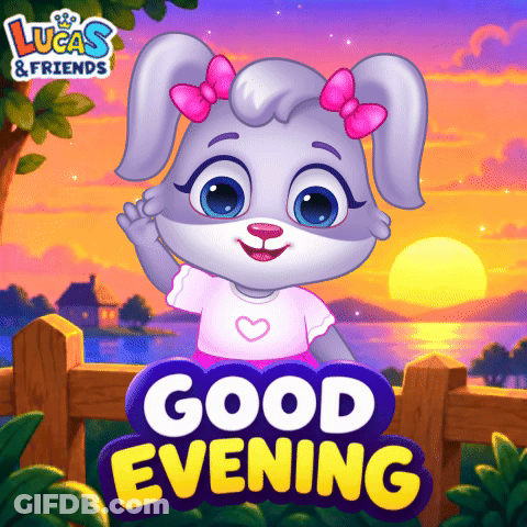 Rabbit Saying Good Evening GIF