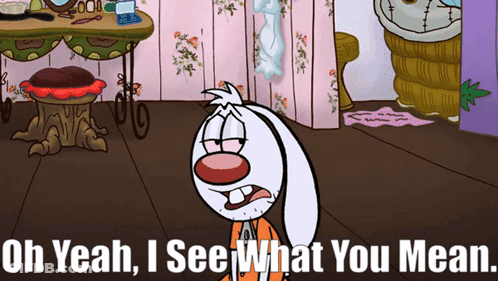 Rabbit Saying Oh Yeah I See What You Mean GIF