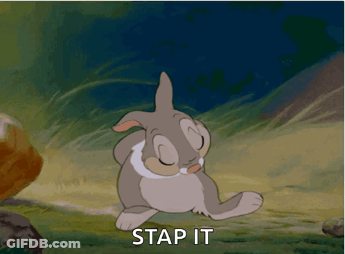 Rabbit Saying Stap It GIF