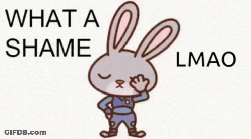 Rabbit Saying What A Shame GIF
