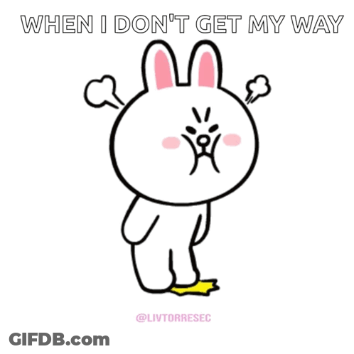 Rabbit Saying When I Don't Get My Way GIF