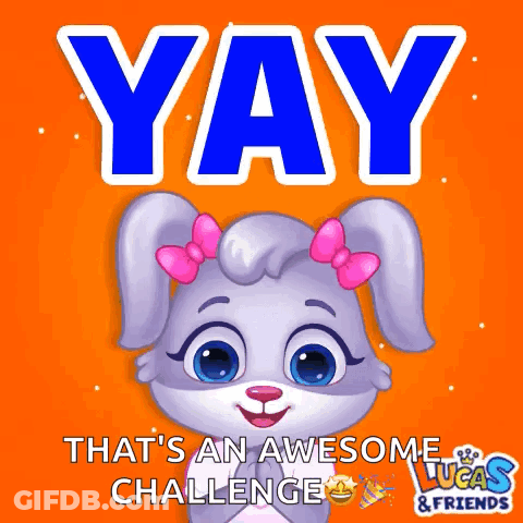 Rabbit Saying Yay GIF