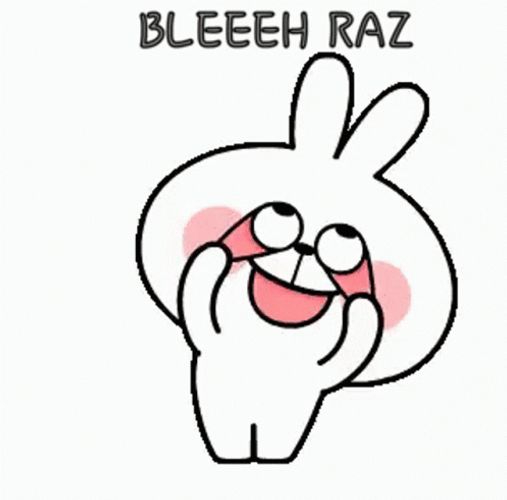 Rabbit Says Bleh Raz To Tease GIF
