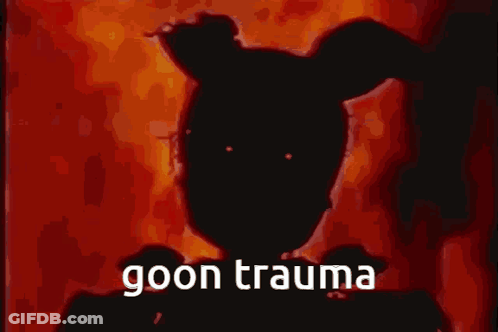 Rabbit Silhouette With Goon Trauma GIF