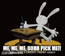 Rabbit Sword Me Me Me Oohh Pick Me GIF