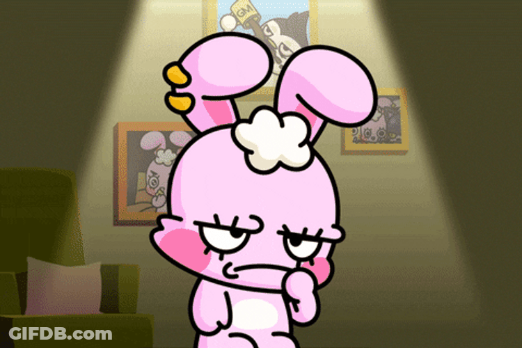 Rabbit Think About It Meme GIF