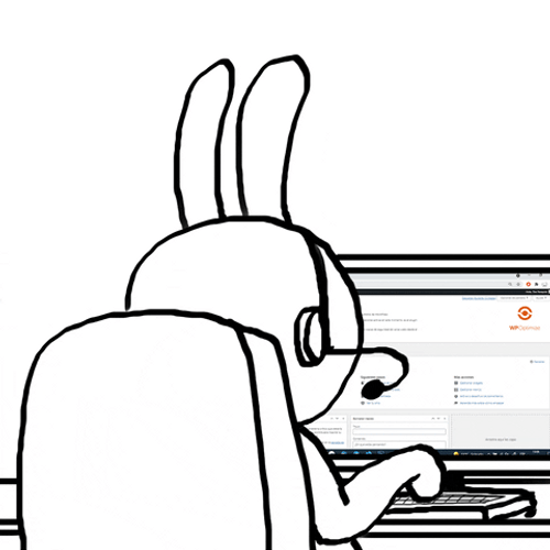 Rabbit Using A Computer GIF