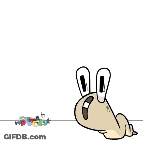 Rabbit With Big Nose And Letters GIF