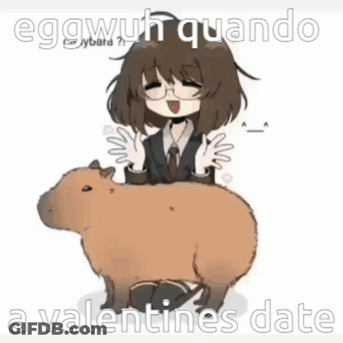 Rabbit With Eggwuh Quando A Valentines Date GIF