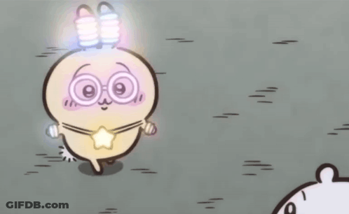 Rabbit With Light Bulb On Head GIF