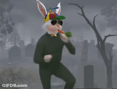 Rabbit With Sunglasses And Propeller Hat GIF