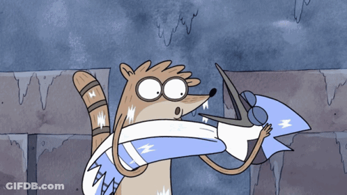 Raccoon Holding Raccoon With Lightning Bolt GIF