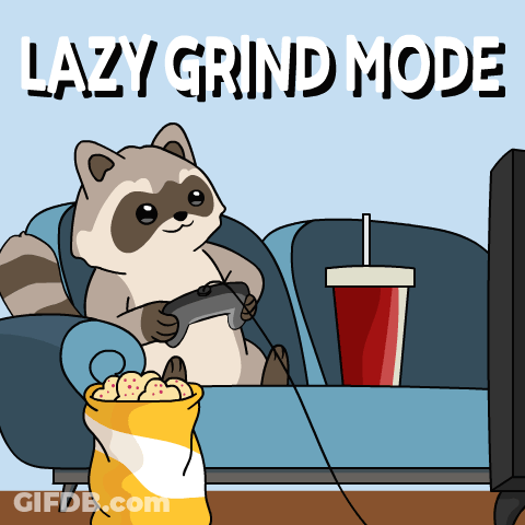 Raccoon Sitting On Couch Playing Video Games GIF