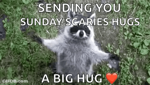 Raccoon Standing In Grass With Heart GIF