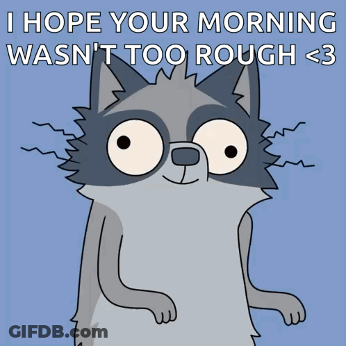 Raccoon Thumbs Up Hoping Morning Wasn't Too Rough GIF