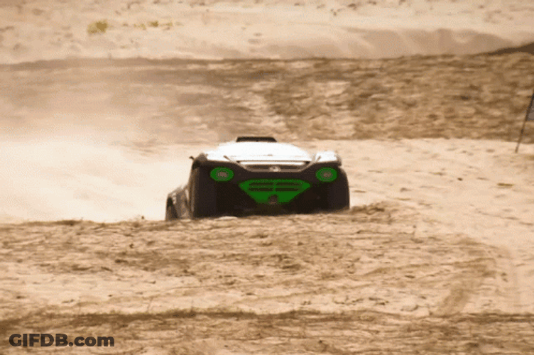 Race A Car In The Desert GIF