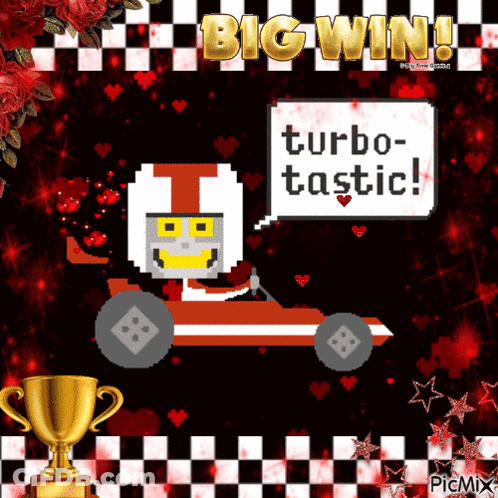 Race Car Big Win Turbo Tastic GIF
