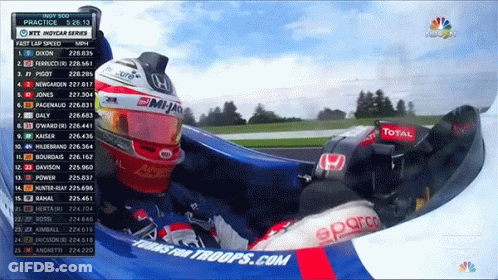 Race Car Displayed On NBC Screen GIF