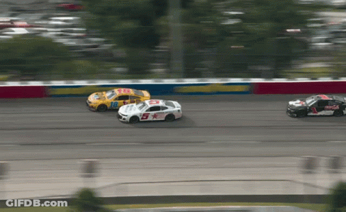 Race Car Driver In Hendrick Car.com Uniform GIF