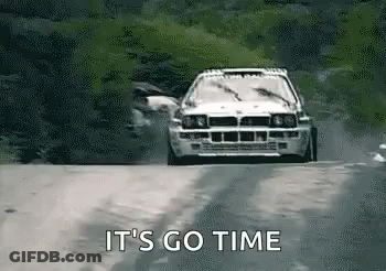 Race Car Driving With Its Go Time GIF