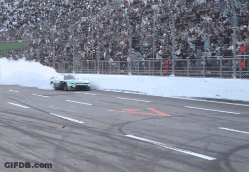 Race Car Driving With Smoke GIF