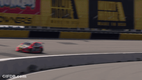 Race Car Going Around Curve Saying Chase GIF