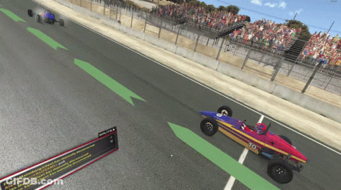 Race Car Number 10 GIF