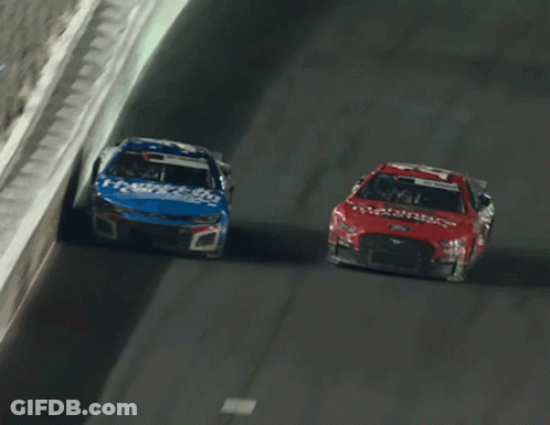 Race Car Number 14 Going Down Track GIF