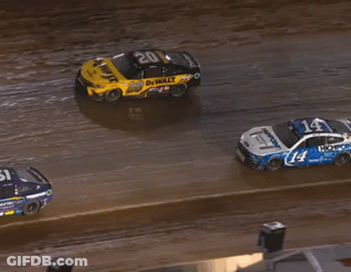 Race Car Number 14 GIF