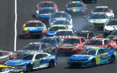 Race Car Number 15 Driving GIF