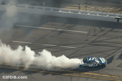 Race Car Number 17 Burning Rubber GIF