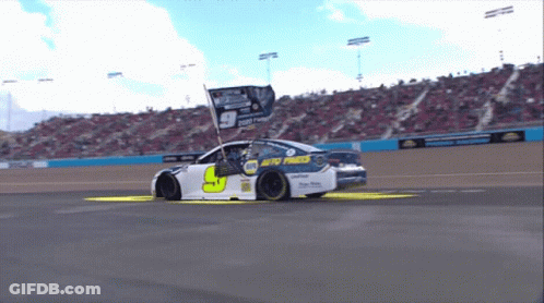 Race Car Number 9 GIF