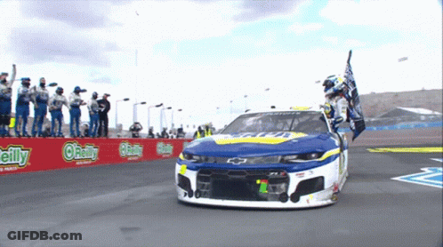 Race Car On Track With O'Reilly GIF